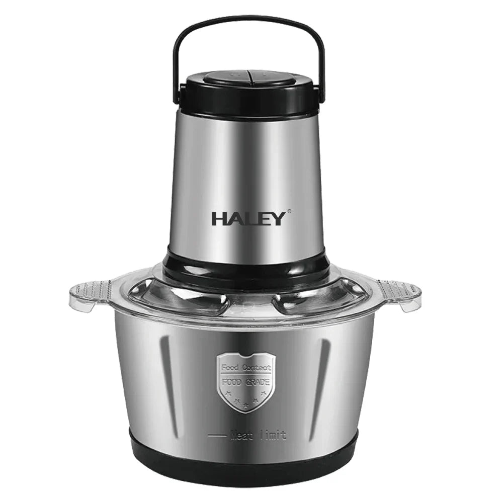Tocător de alimente HALEY HY-1225 – Putere de 500W și vas de 2L din inox pentru tocare rapidă și eficientă