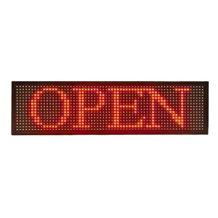 Reclama Luminoasa 200 x 40 cm, LED Rosu, Cod QR, Vizualizare 120°, Wi-Fi, afisaj mesaj programabil, exterior