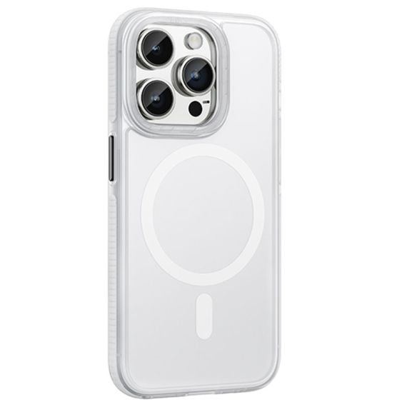 Husa Hoco (AS2) pentru iPhone 15 Pro Max, cu MagSafe, Magnet, Matte, GripEdge WHITE