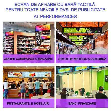 Reclama luminoasa led, AT PERFORMANCE®, Programabila, Wi-Fi, USB, P5 Full Color, 100 x 40 cm, Aluminiu/ABS