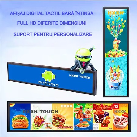 Reclama luminoasa led, AT PERFORMANCE®, Programabila, Wi-Fi, USB, P5 Full Color, 200 x 55 cm, Aluminiu/ABS