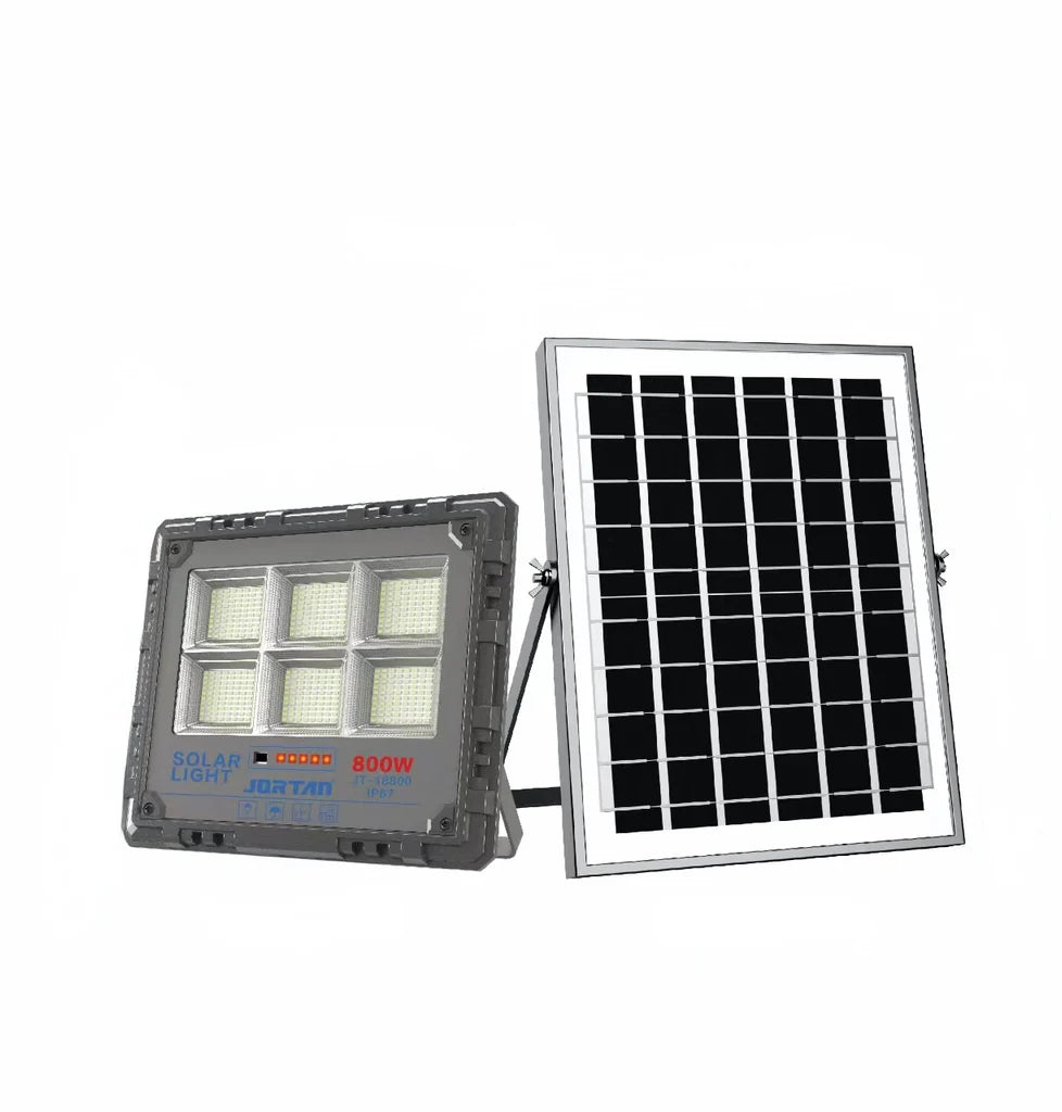 Proiector Solar LED HNY 1000W cu Panou Fotovoltaic Separat, Telecomandă, Senzor de Mișcare, IP66, 6500K