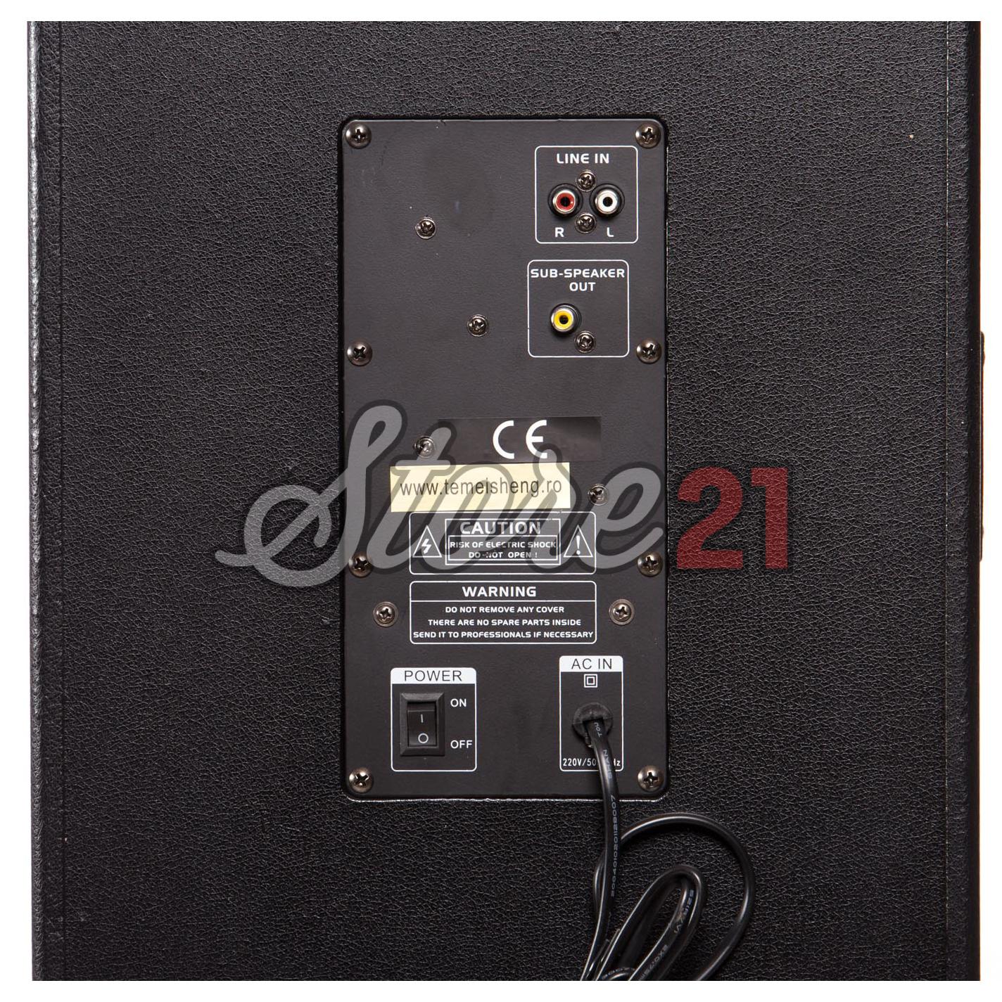 Set Boxe Active TEMEISHENG 2308 , 650W , Bluetooth ,Radio, Usb ,SD Card,Microfon Cu Fir