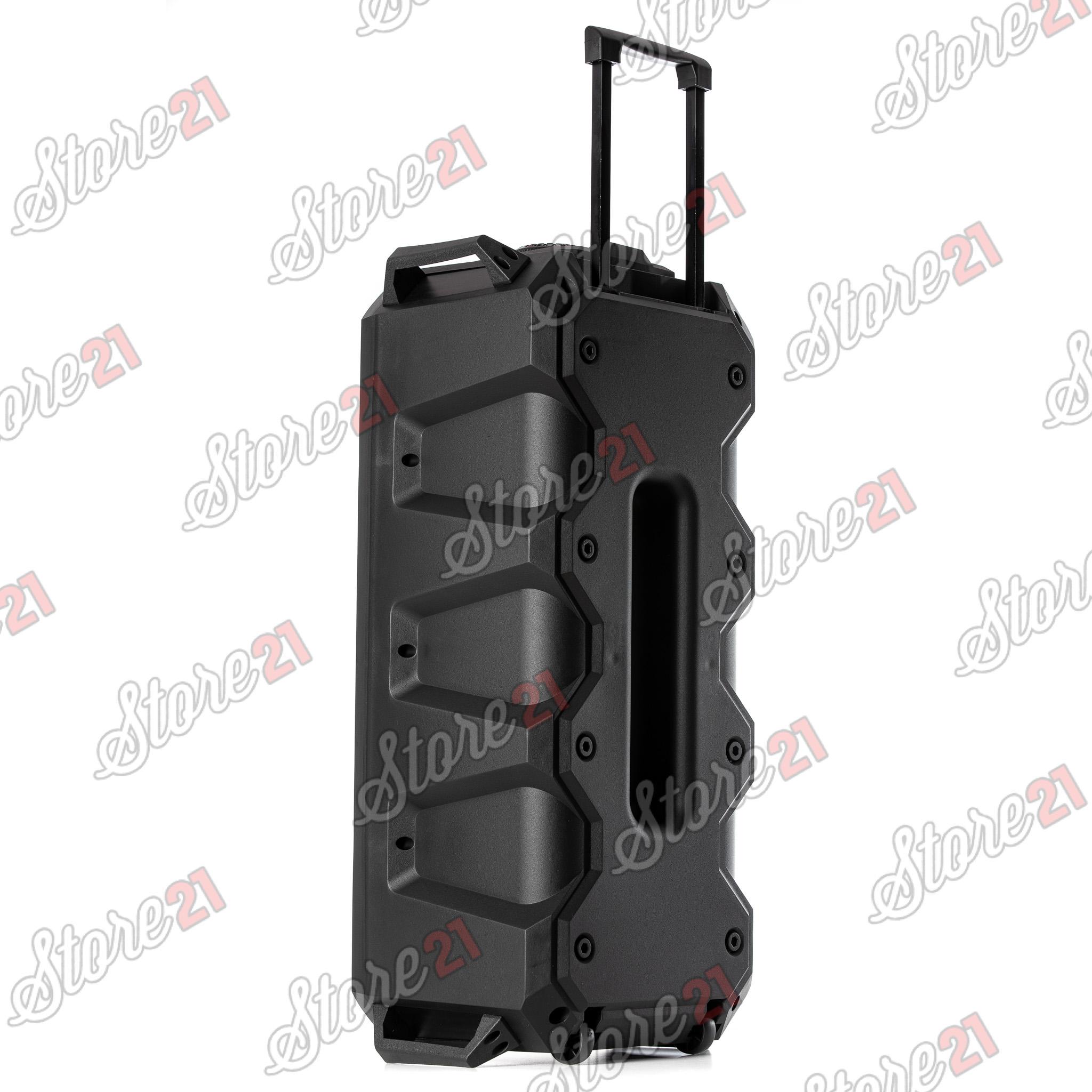 Boxa Troler XXL Profesionala Portabila DJ TIME , 400W, 2X8inch , Microfoan , USB, Radio, Bluetooth,Card