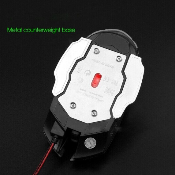 Mouse Gaming Weibo, wifi, At Performance, 4 Butoane, 3200 DPI,1 rotita derulare, slientios, PC, iluminare led rgb, cablu tip c - USB