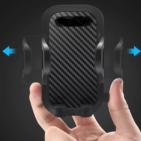 Suport auto universal pentru telefon, 360 de grade, One hand, Ventuza cu adeziv, parpriz sau bord, spatiu pentru cablu alimentare telefon