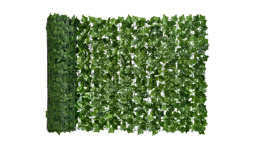 Gard viu decorativ frunze artificiale AT PERFORMANCE®, 3m x 1m lungime, verde
