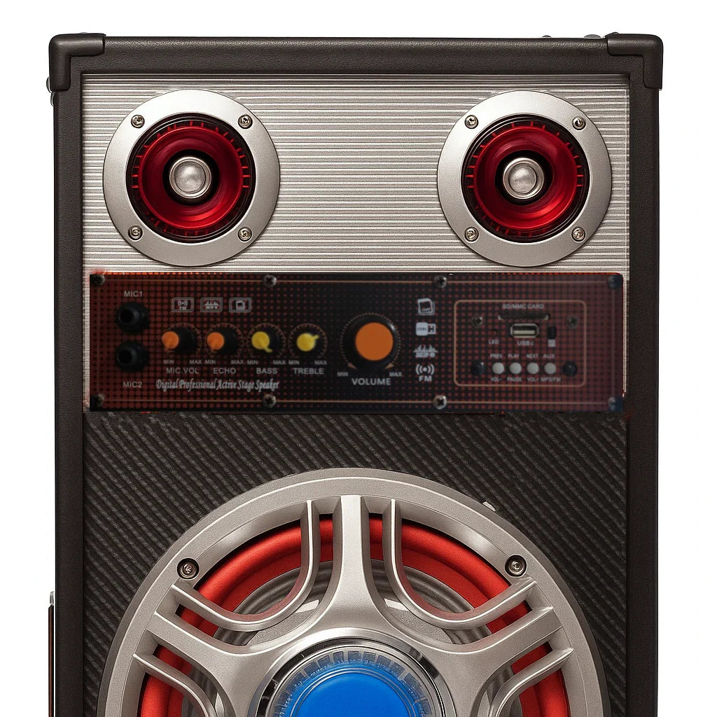 Boxe Audio Profesionale Ailiang ATP813-DT 2x200W cu Bluetooth, Karaoke, LED Bass și Telecomand