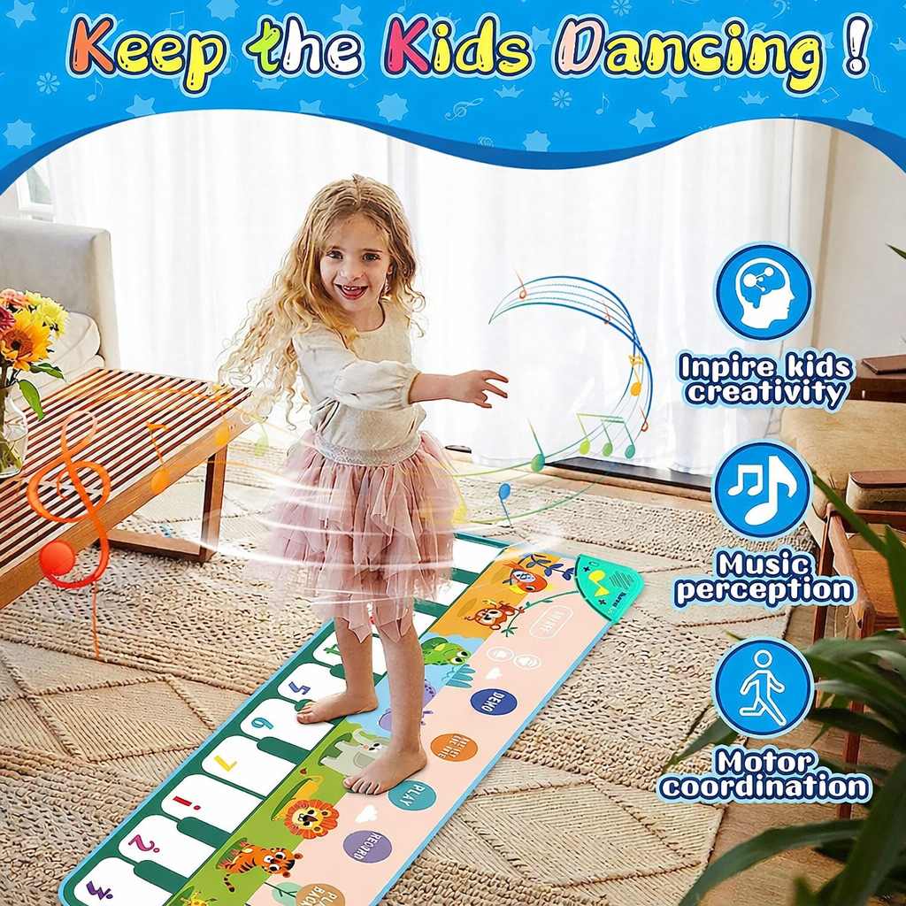 Covoraș Muzical Educativ pentru Copii – Pian Interactiv cu Sunete și Lumini