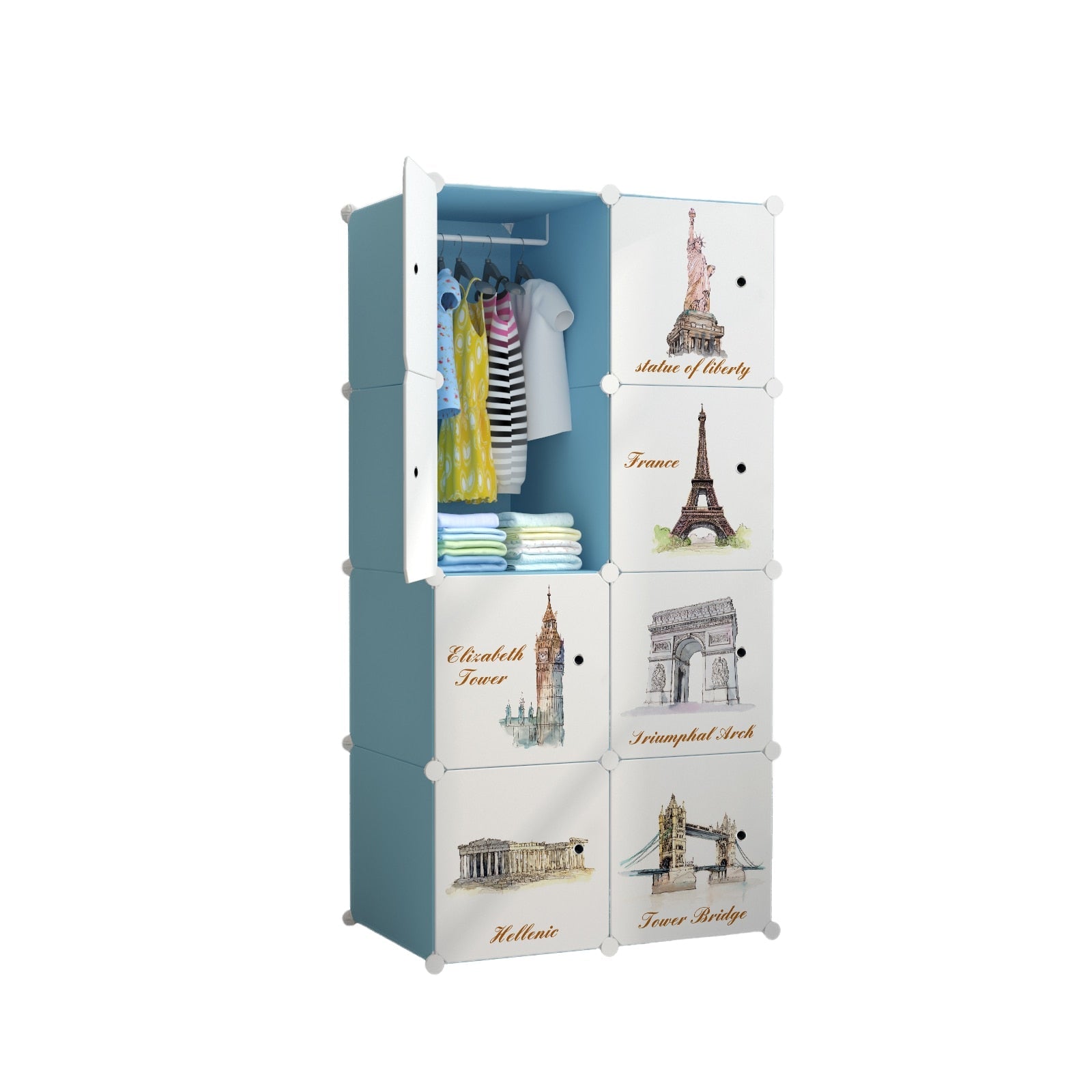 Dulap modular pentru copii 8 rafturi , AT PERFORMANCE®, monumente