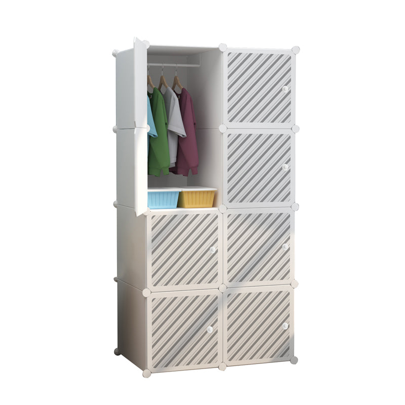 Imagine produs Dulap modular pentru copii, AT PERFORMANCE®, 8 rafturi, Design Modern în Alb și Negru 🖤⚪