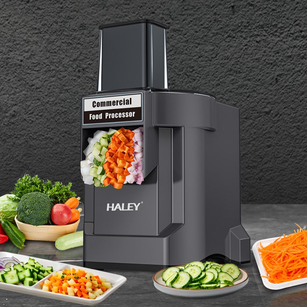 Tocător Electric Comercial HALEY HY-1321, 600W, Feliator Cartofi și Ceapă, Capacitate ≥17 căni, Accesorii Incluse – Ideal pentru Restaurant, Hotel sau Gospodărie