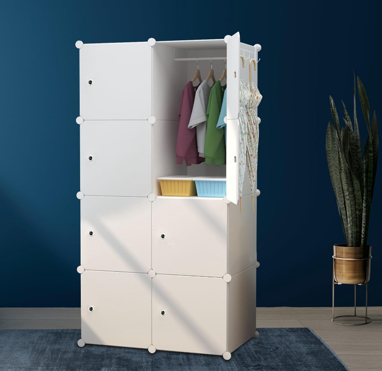 Dulap Modular AT PERFORMANCE® cu 8 Rafturi , Alb