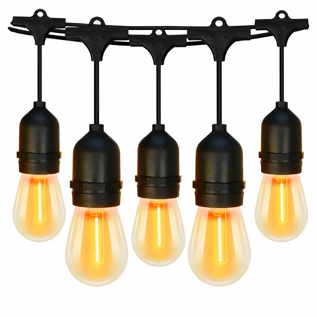 Ghirlandă Luminoasă Decorativă Interconectabilă AT PERFORMANCE® 25 m, 50 Becuri LED, Alb Cald, Exterior IP44