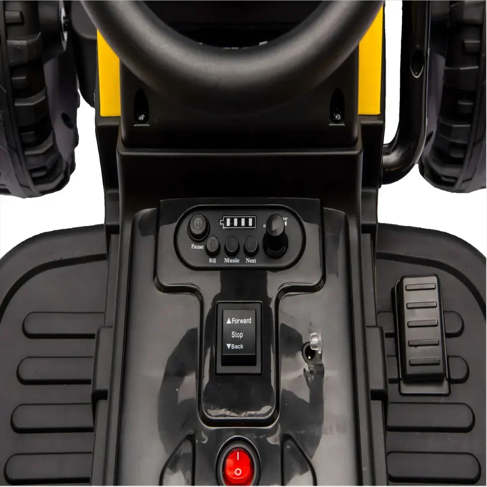 Tractor Electric KIDOO pentru Copii cu Telecomandă 2.4G, Remorcă Detașabilă, 12V 4.5Ah, 2 Motoare 380, Lumini LED, Muzică, Centură de Siguranță