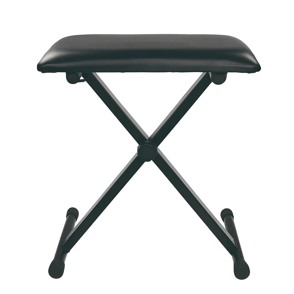 Scaun pentru Orga cu Inaltime Reglabila, Confort Sporit, Design Stabil, 52 / 55 / 57 cm, Pliabil, Usor de Depozitat, Protectie Podea, Negru