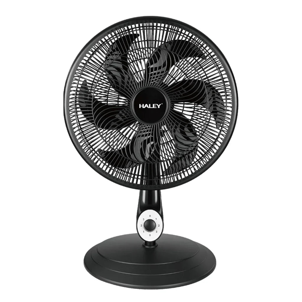 Ventilator cu Picior HALEY HY-6016, 18 Inch, 6 Pale, 3 în 1 (Podea/Masă), 3 Trepte de Viteză, Oscilație Orizontală, Înălțime Reglabilă, Motor Puternic și Silențios, Negru