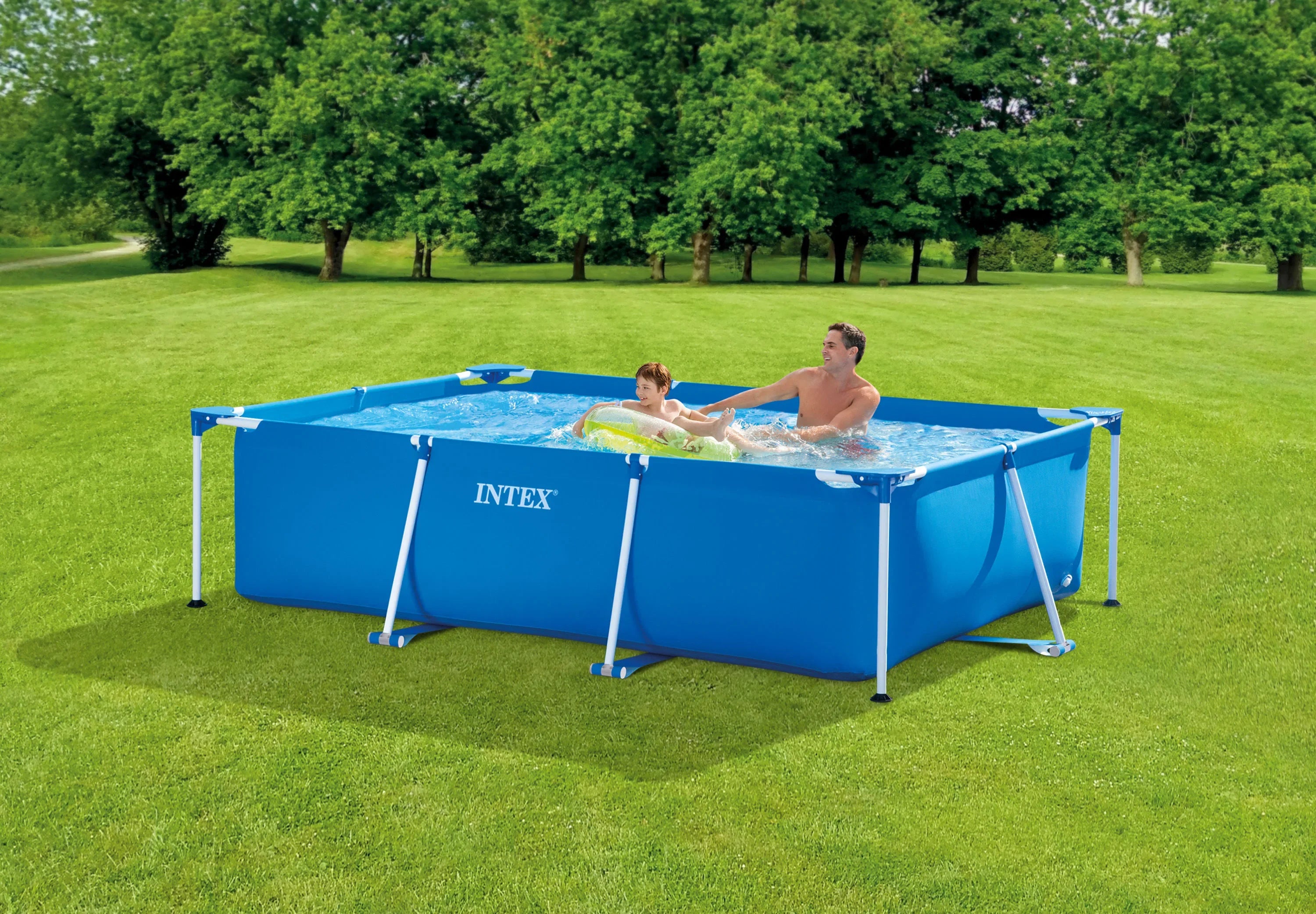 Piscina cu cadru metalic Intex, supraterana, dreptunghiulara, 260 x 160 x 65 cm