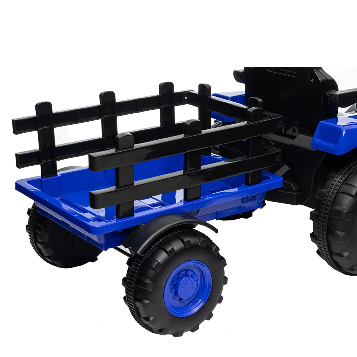 Tractor Electric cu Telecomandă pentru Copii KIDOO, cu Remorcă și Gard, Far, Sunet Motor, Claxon, MP3/USB – 3-6 Ani