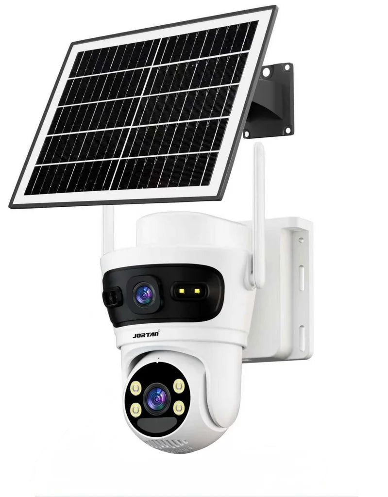 Cameră de Supraveghere Solară HNY 6MP 4G cu Panou Solar, Aplicația Yoosee, Rotire PTZ, IP66, Card 32GB Inclus