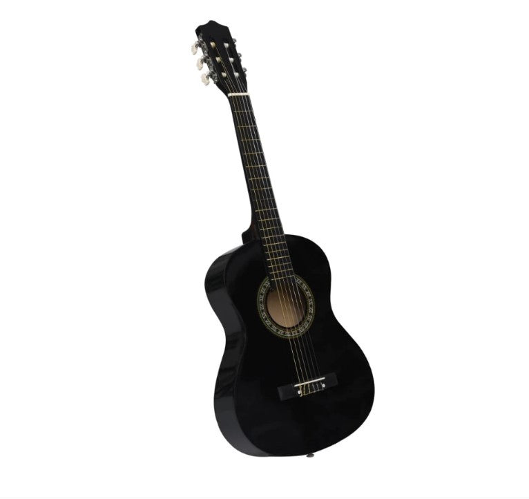 Chitara AT PERFORMANCE®, Clasica 4/4 Neagra, 38" (95cm), Lemn, 6 Corzi metalice, 20 De Taste.