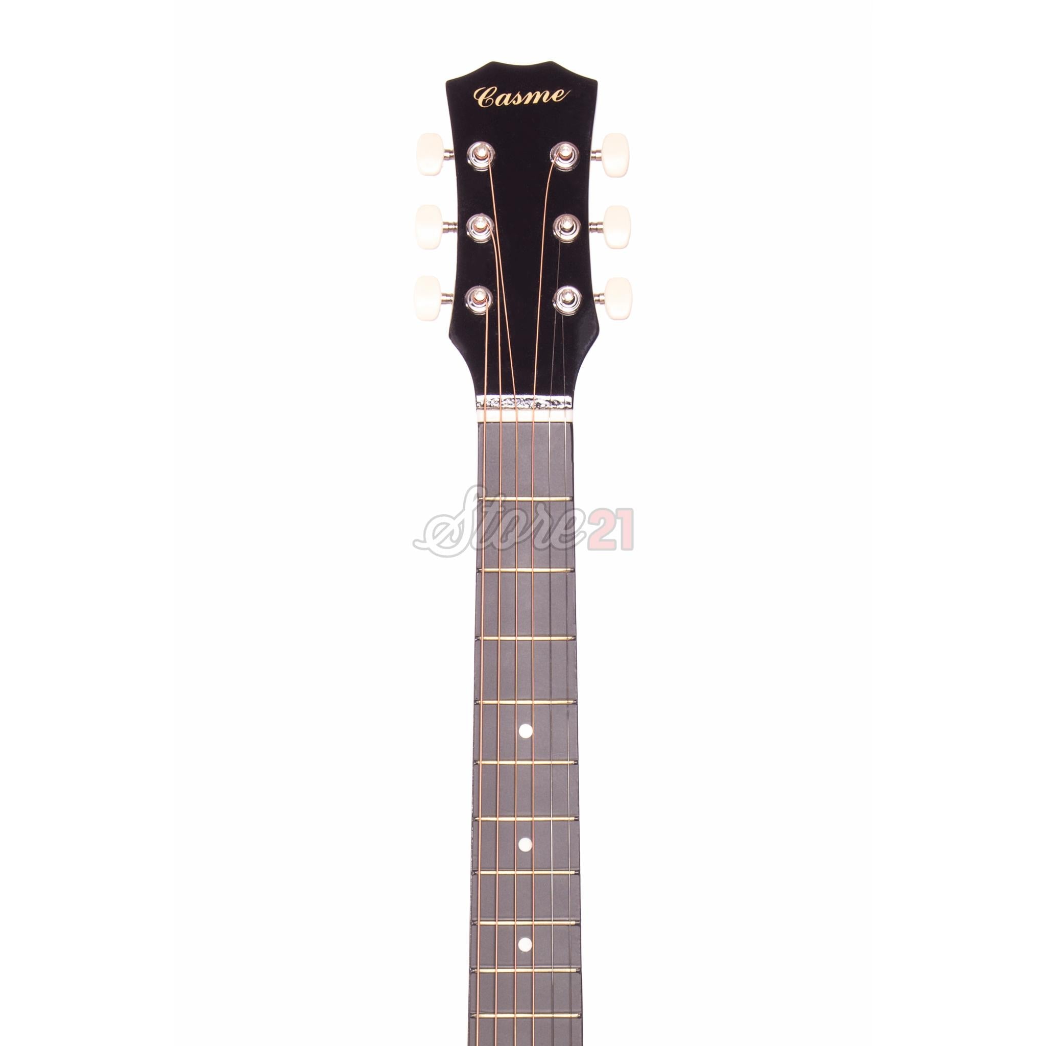Chitara Acustica Negru - 6 Corzi Metalice 4/4,Recomandata  peste 11 ani, inclusiv adulti