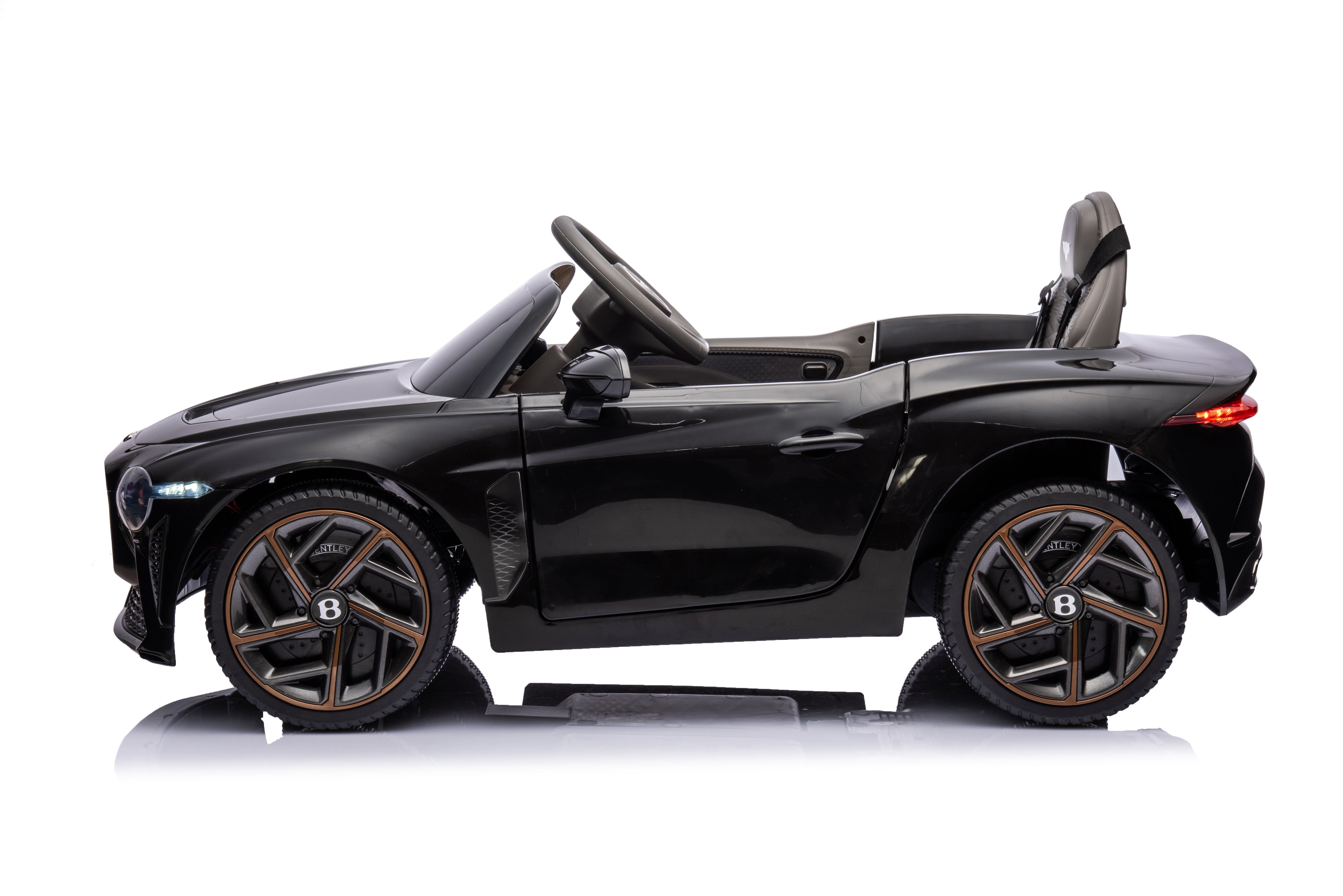 Mașinuță electrică copii Bentley Bacalar oficial licentiat, Kidoo, 12V, 2 motoare, telecomandă 2.4G, LED, USB, Bluetooth, 3-8 ani