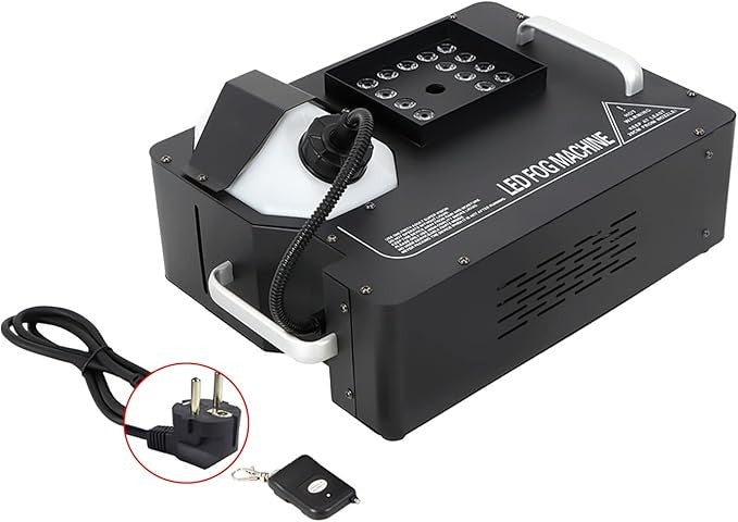 Mașină de Fum Verticală AT PERFORMANCE® 1500W cu 24 LED-uri RGB, Control DMX & Wireless, Efecte Luminoase pentru Scenă, DJ, Evenimente – 3L Capacitate