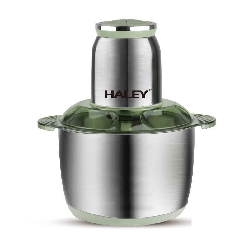 Tocător Electric HALEY 1000W, 4 Lame Inox, Bol 5L Full Inox, 2 Viteze, 2 Palete Interșanjabile