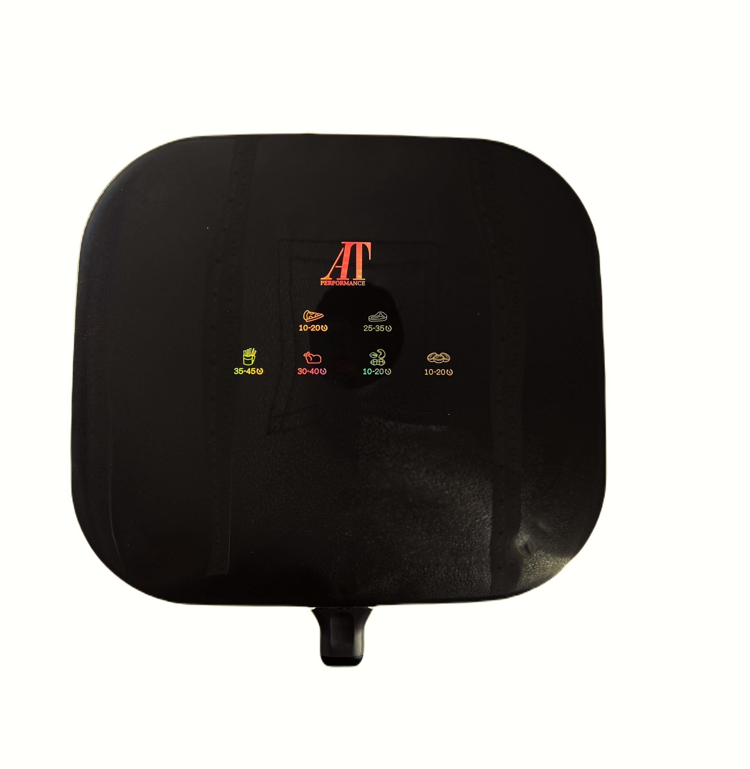 Friteuză cu Aer Cald 10L AT PERFORMANCE® – 2400W, Display Digital Touch, 8 Programe, cu Geam, Neagră + CADOU 50 Hârtii de Copt