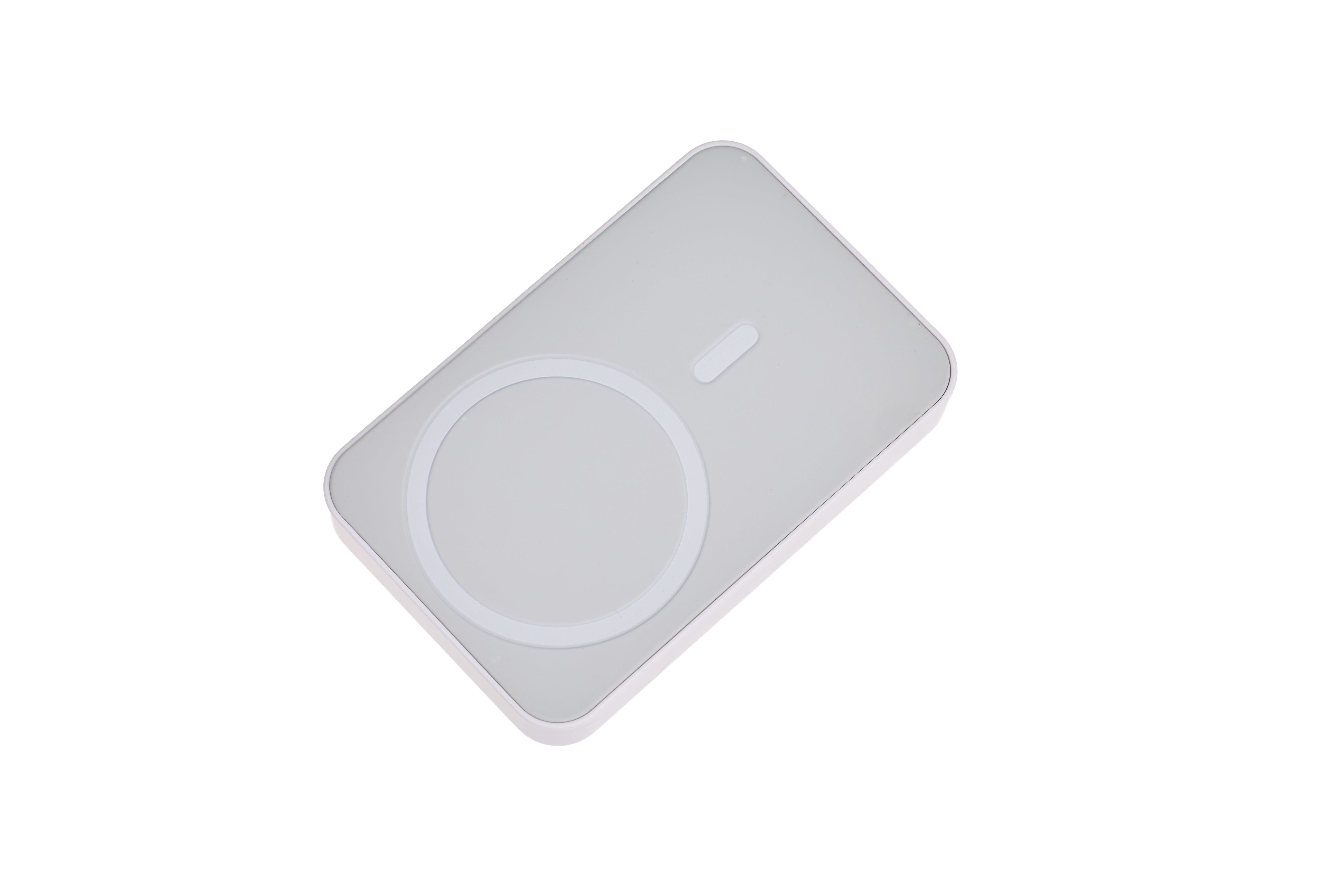 Baterie Externa Wireless Vitse Slim by Vitse 5.000 mAh, Compatibila iPhone 12-15 Pro si Android, Power Bank fast charger, incarcare Wireless QI 15W, Portabila, Cablu Type-C, Alb