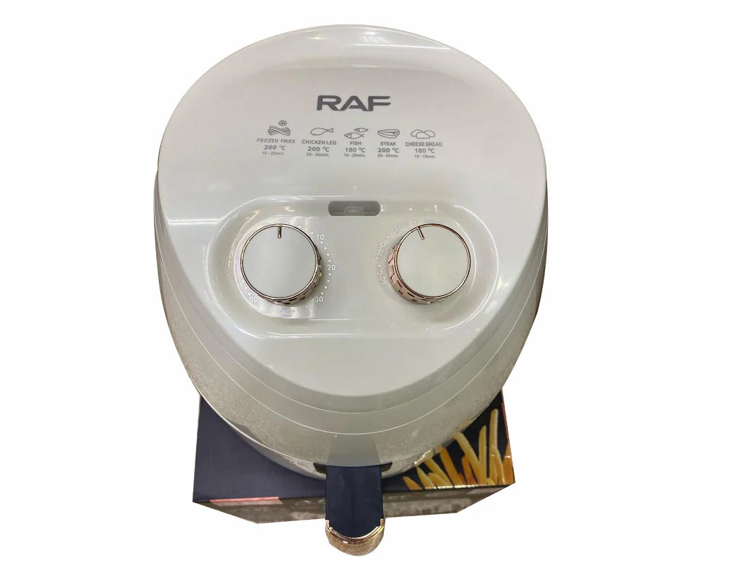 Friteuza electrica profesionala Air Fryer alb, AT PERFORMANCE®, RAF Air Fryer 5.8L 1500W Manual, Multi-Purpose, 360 Air Circulation R.5232 - Gatit sanatos si eficient pentru intreaga familie