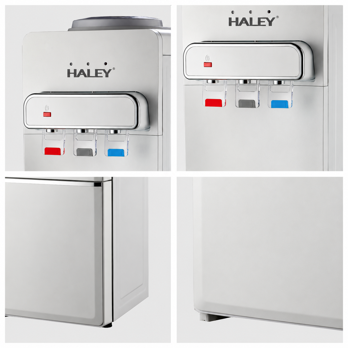 Dozator de Apă HALEY HY-2306, Apă Caldă, Rece și la Temperatura Camerei, Răcire cu Compresor, 650W, 3 Robinete, Blocare Copii, Dulap Depozitare
