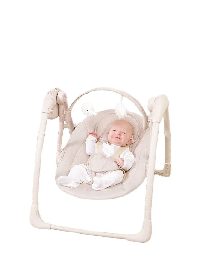 Balansoar Electric Portabil pentru Bebeluși Mastela Deluxe Portable Swing – 7 Melodii, 5 Viteze, 3 Temporizatoare, 2 Poziții de Înclinare