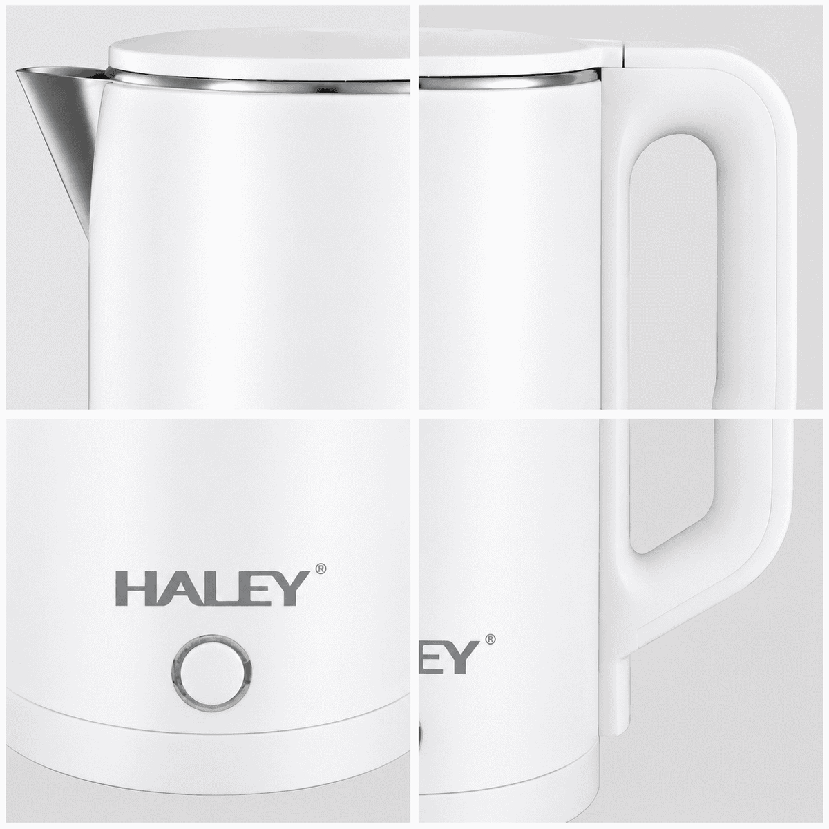 Fierbător Electric Haley HY-8870, 3L, 1800W, Oțel Inoxidabil SUS304, Bază Rotativă 360°, Oprire Automată