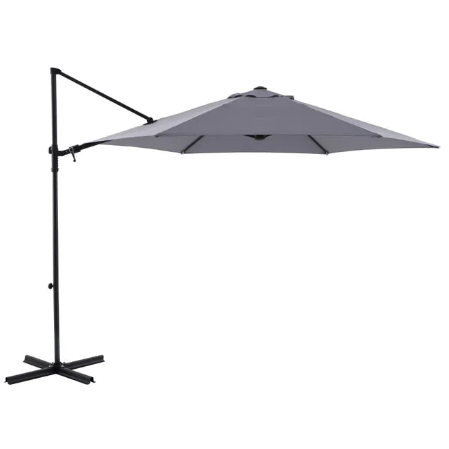 Umbrelă de Soare cu Braț Lateral 290 cm, Protecție UV, Antracit
