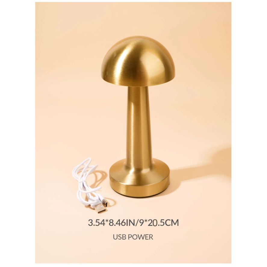 Lampa de birou, At Performance, portabila ciupercuta, 22 cm, Gold