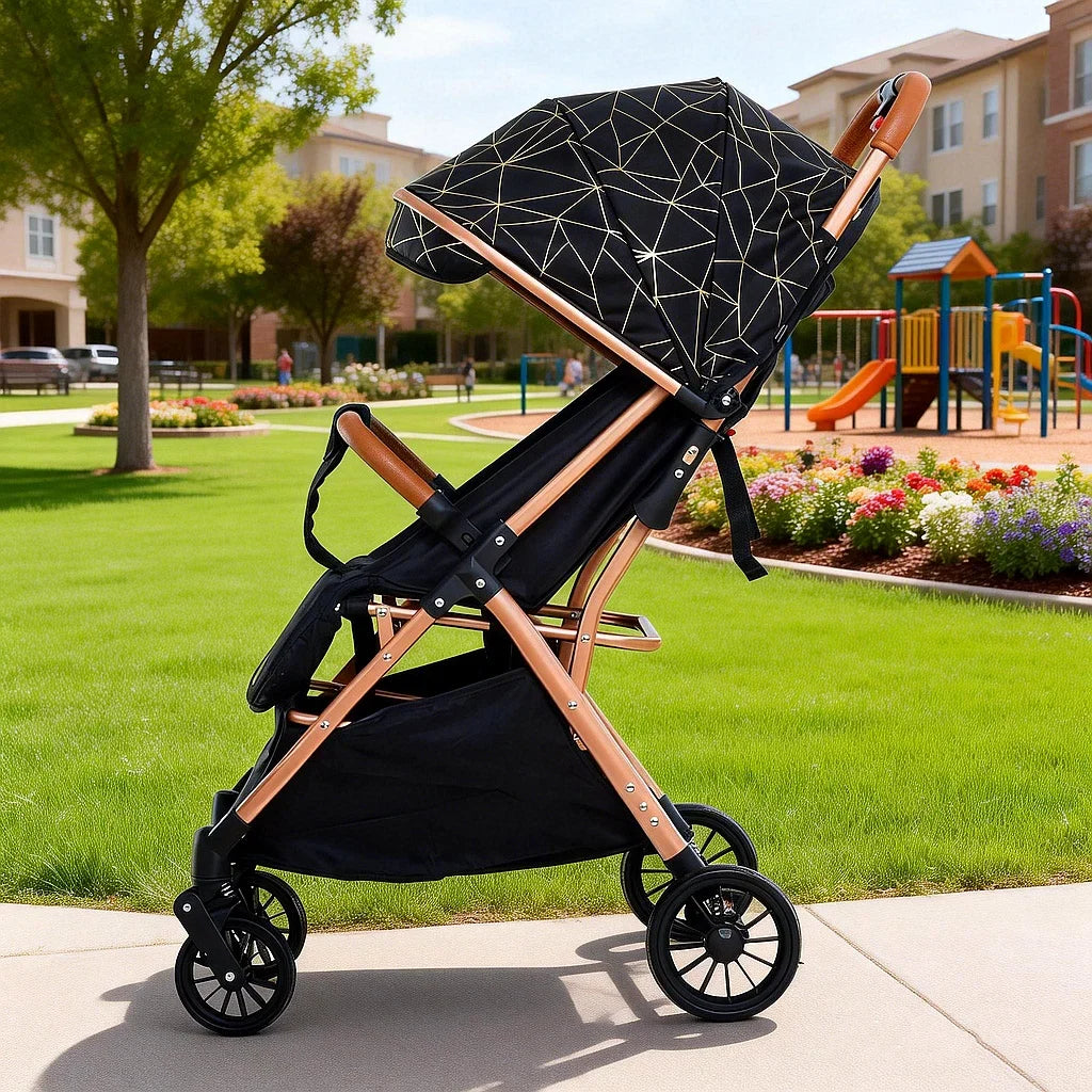 Cărucior pentru copii KIDDO 6607 pliabil, spătar reglabil, copertină mare, 0-36 luni, max. 22 kg